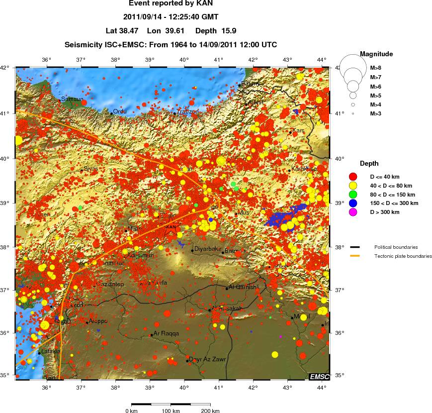 regional historical seismicity