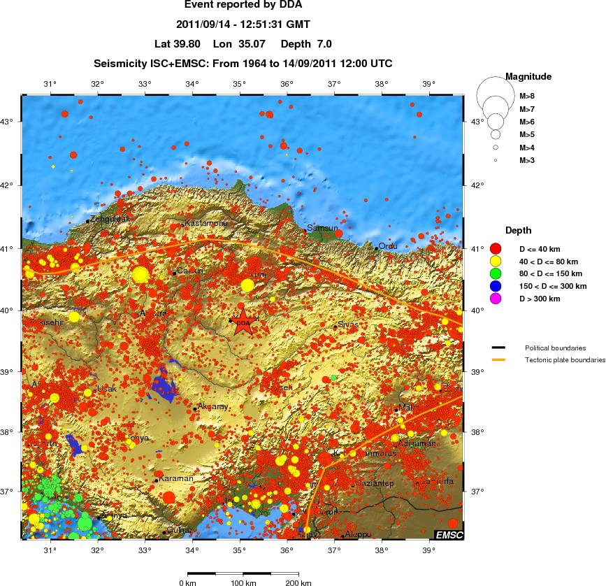 regional historical seismicity