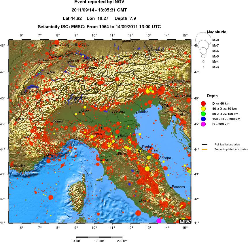 regional historical seismicity