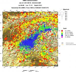 regional historical seismicity