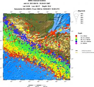 regional historical seismicity
