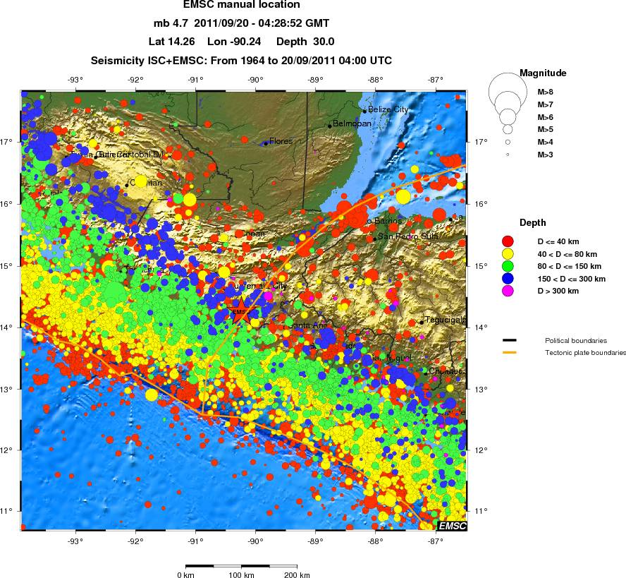 regional historical seismicity