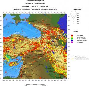 wide historical seismicity