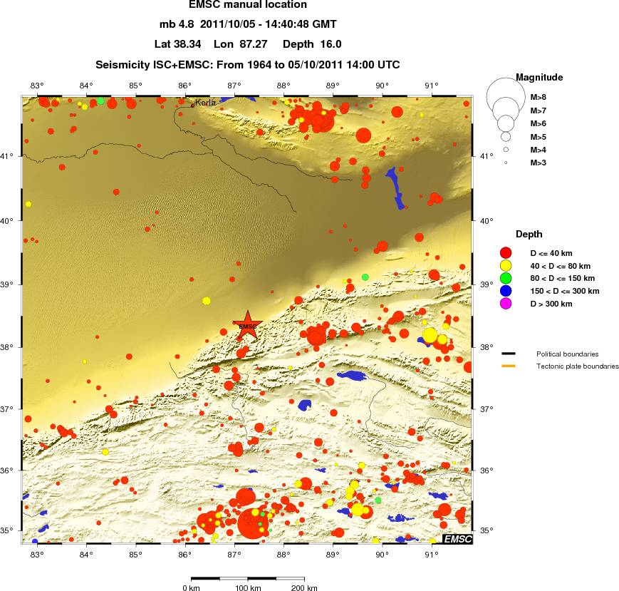 regional historical seismicity