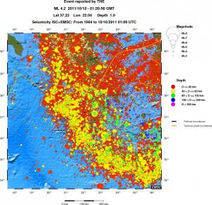regional historical seismicity