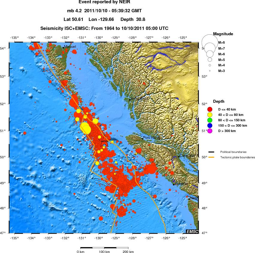regional historical seismicity