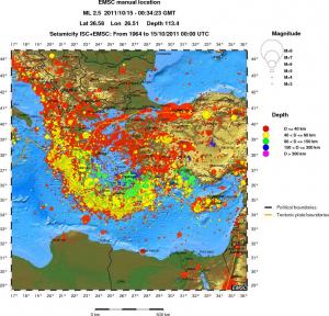 wide historical seismicity