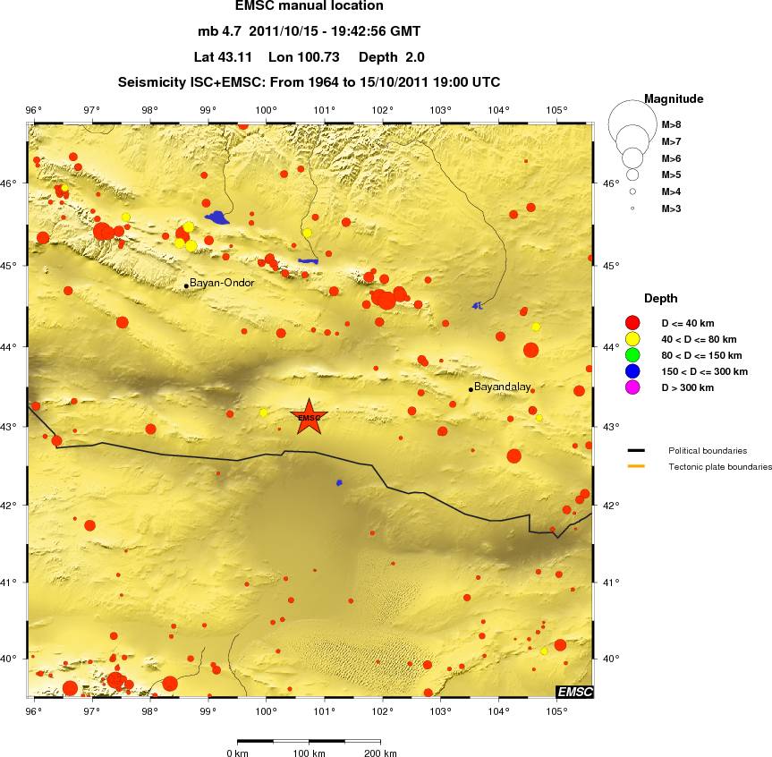 regional historical seismicity