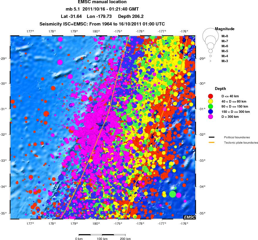 regional historical seismicity
