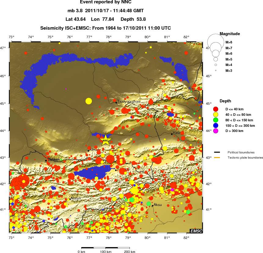 regional historical seismicity