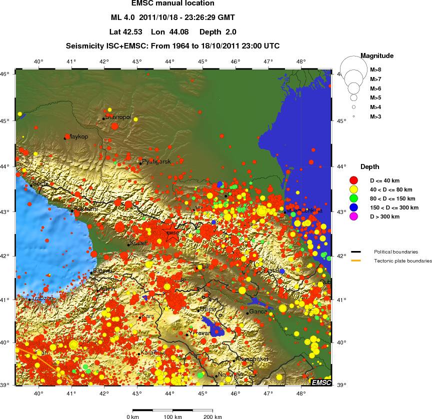 regional historical seismicity
