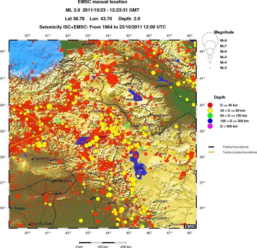 regional historical seismicity