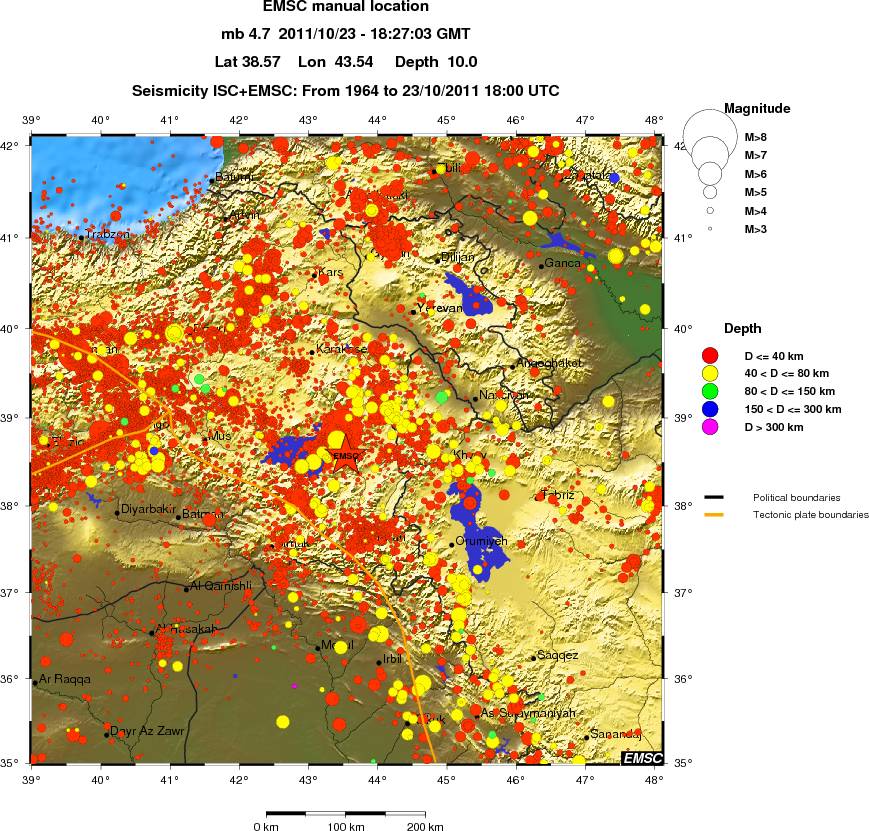 regional historical seismicity