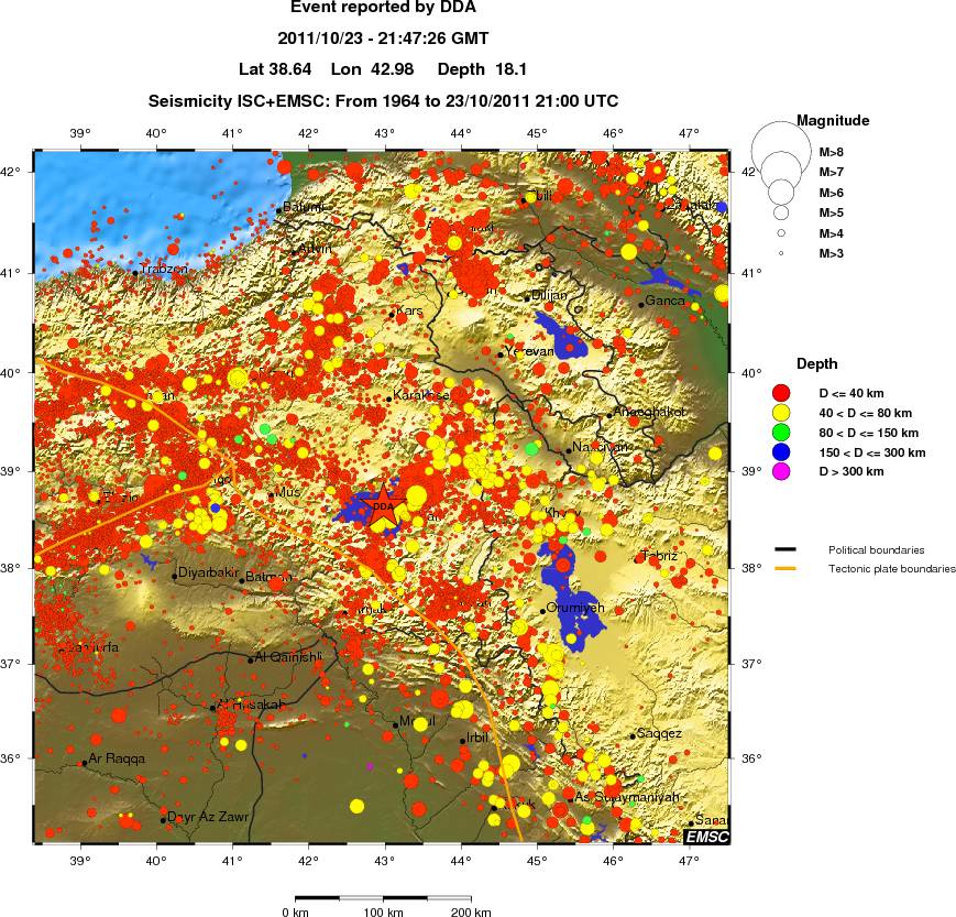 regional historical seismicity