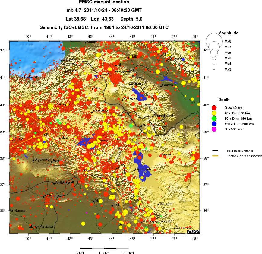 regional historical seismicity