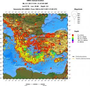 wide historical seismicity