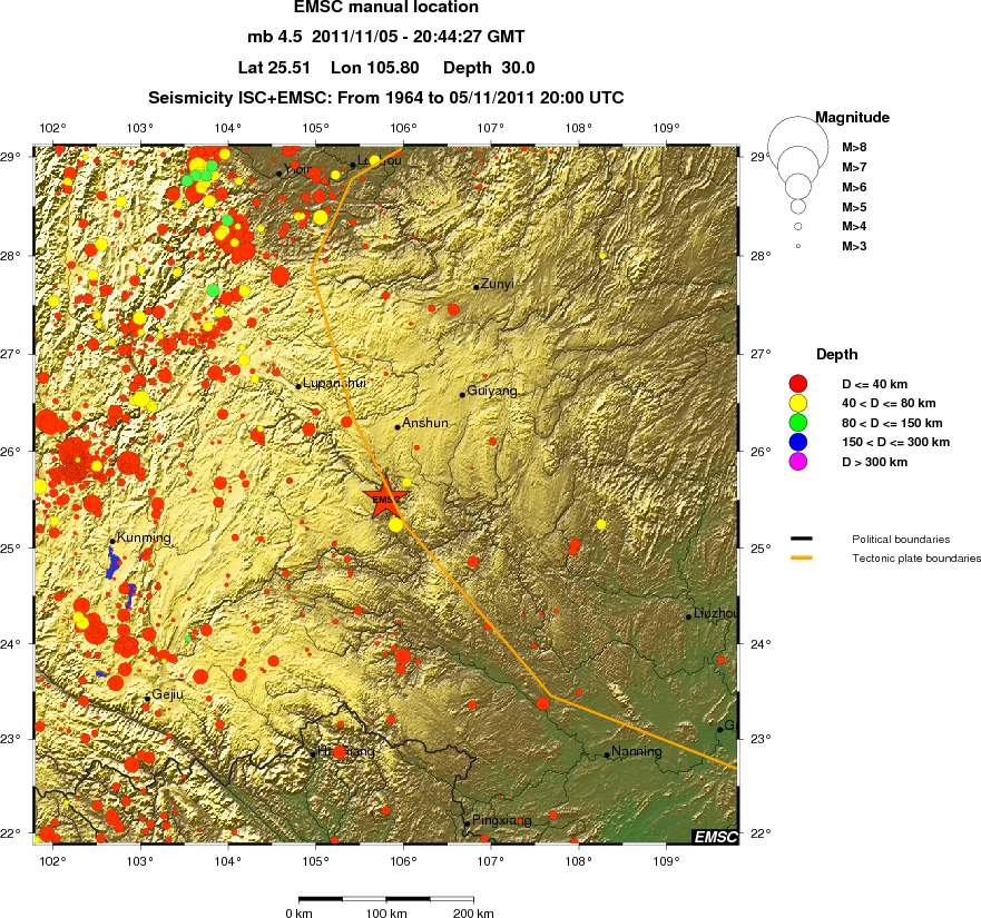 regional historical seismicity