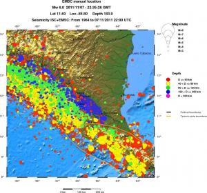 regional historical seismicity