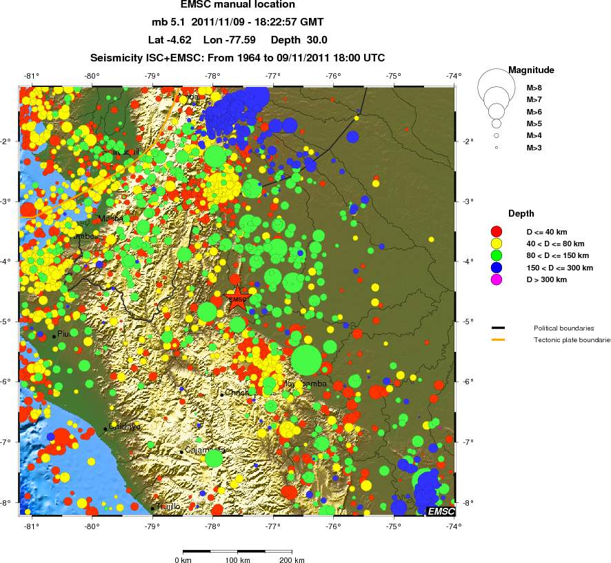 regional historical seismicity