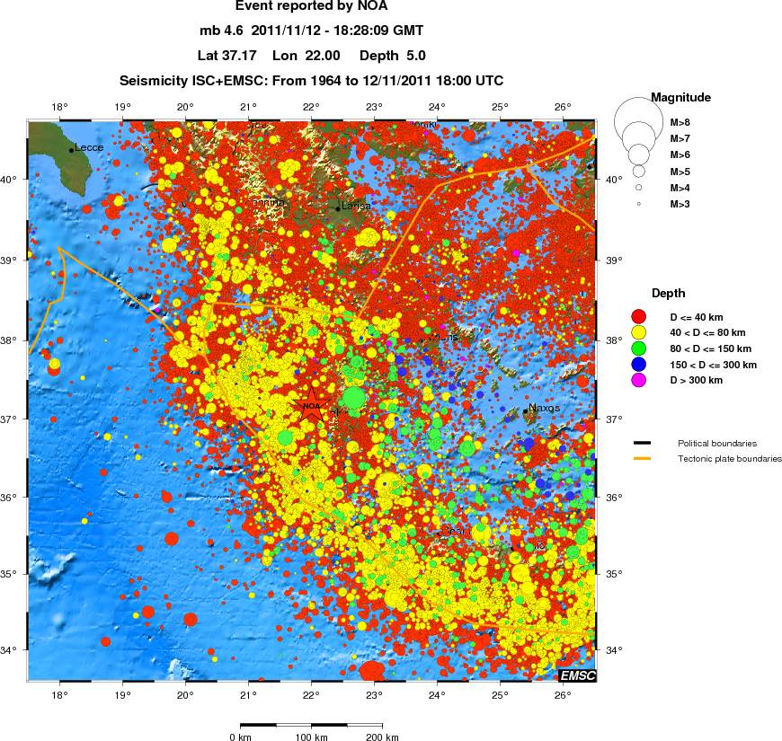 regional historical seismicity