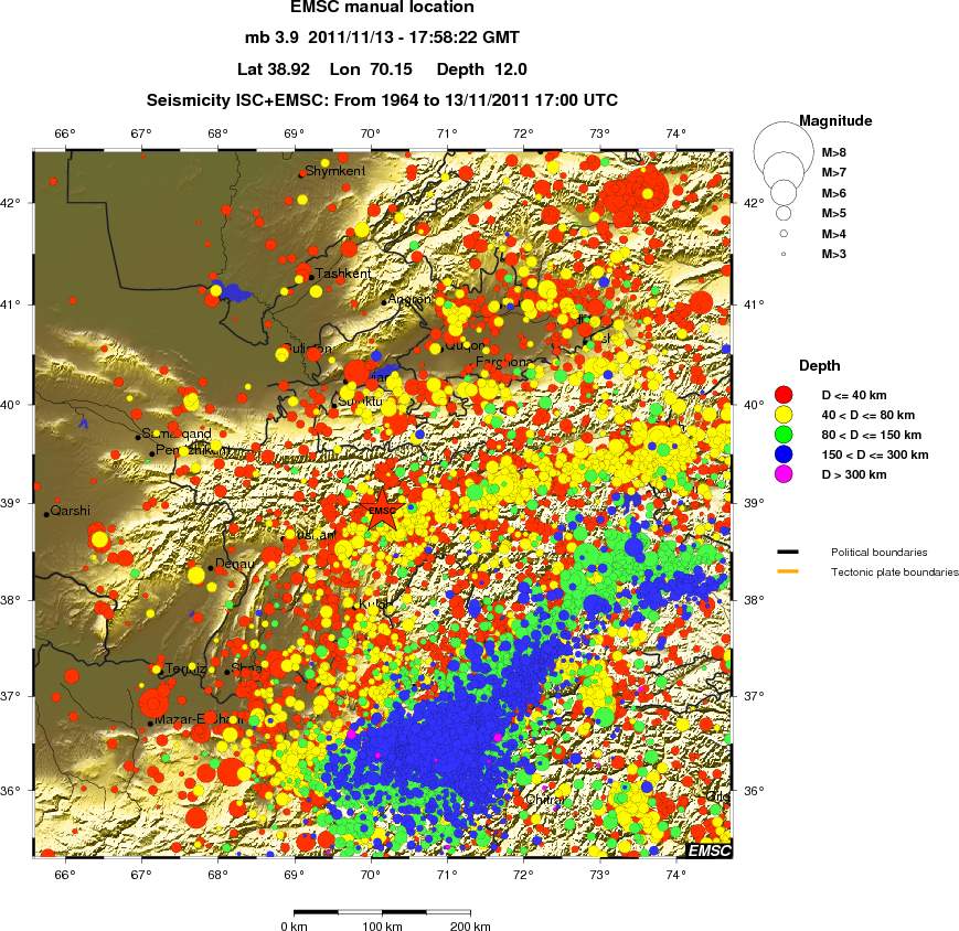 regional historical seismicity