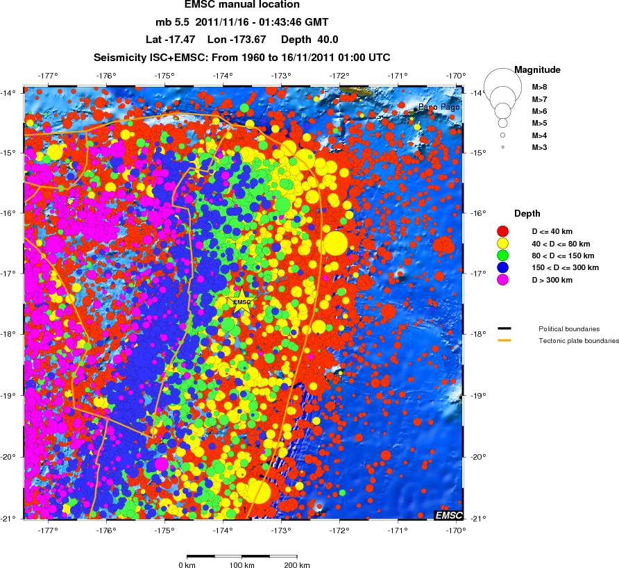 regional historical seismicity