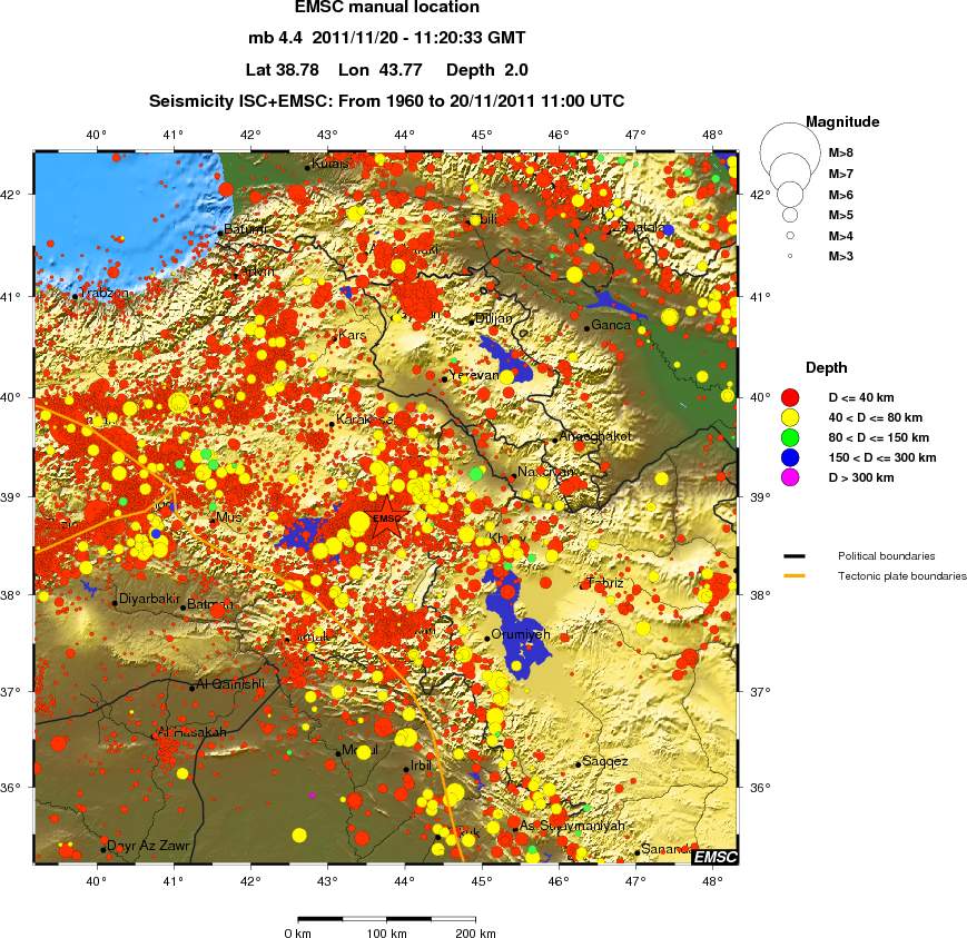 regional historical seismicity