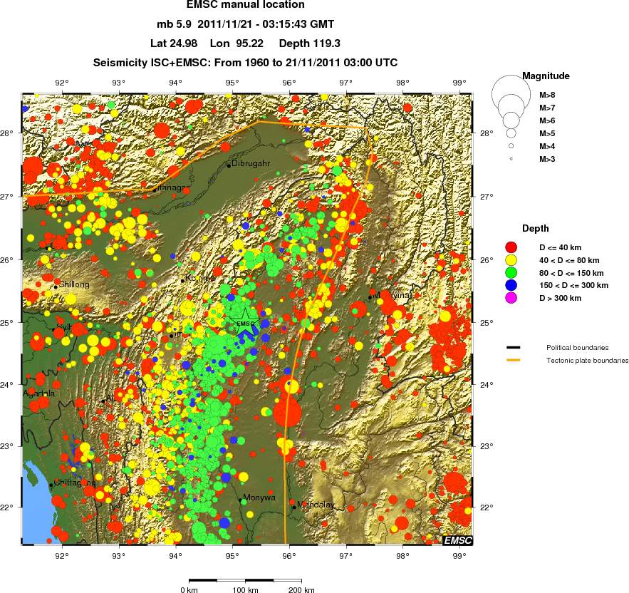 regional historical seismicity
