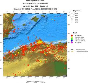 regional historical seismicity