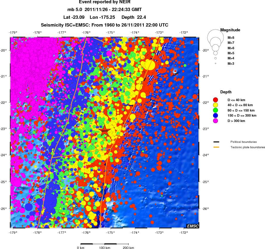 regional historical seismicity