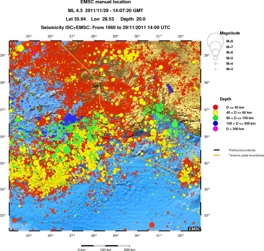 regional historical seismicity