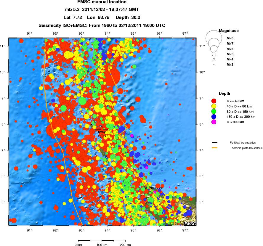 regional historical seismicity