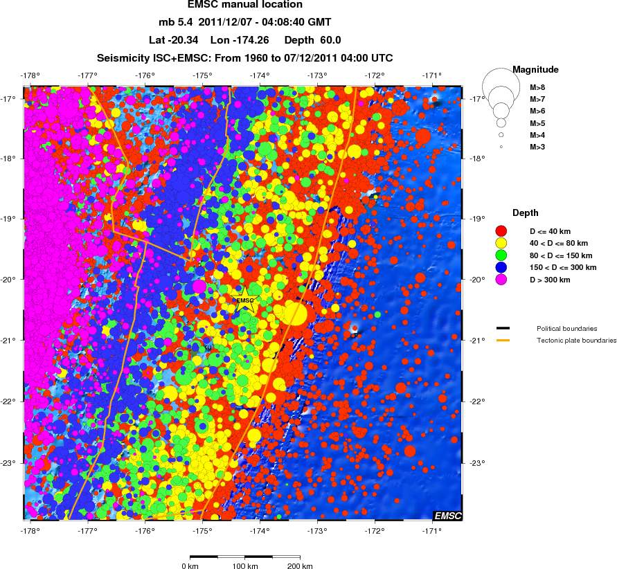 regional historical seismicity