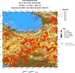regional historical seismicity