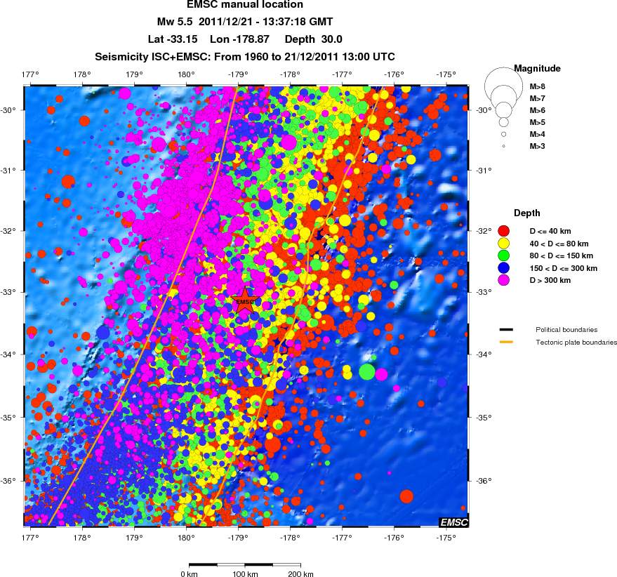 regional historical seismicity