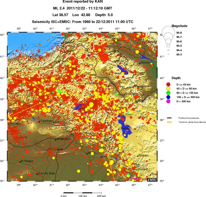 regional historical seismicity