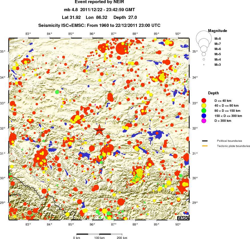 regional historical seismicity
