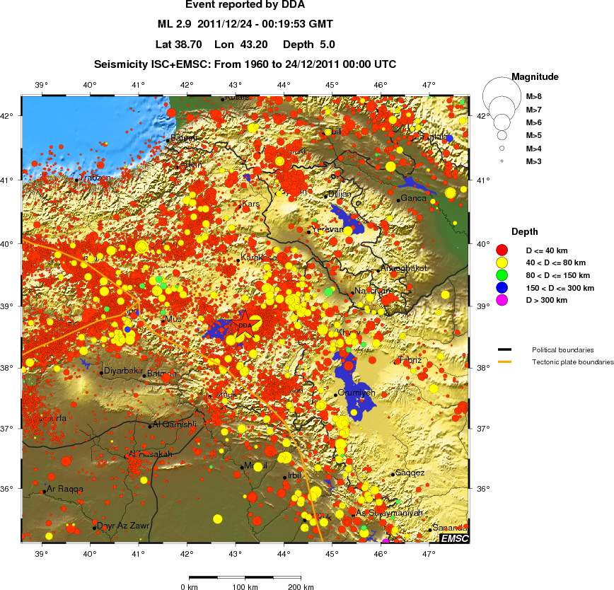 regional historical seismicity