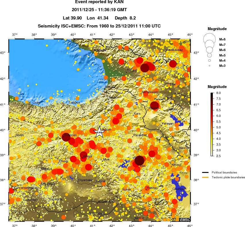regional magnitude historical seismicity