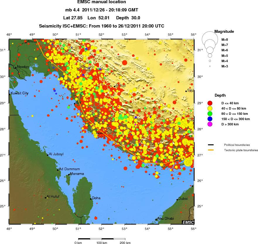 regional historical seismicity