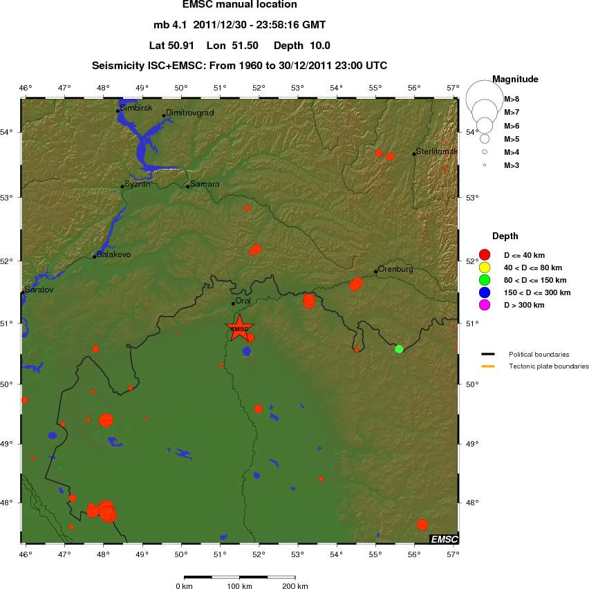 regional historical seismicity