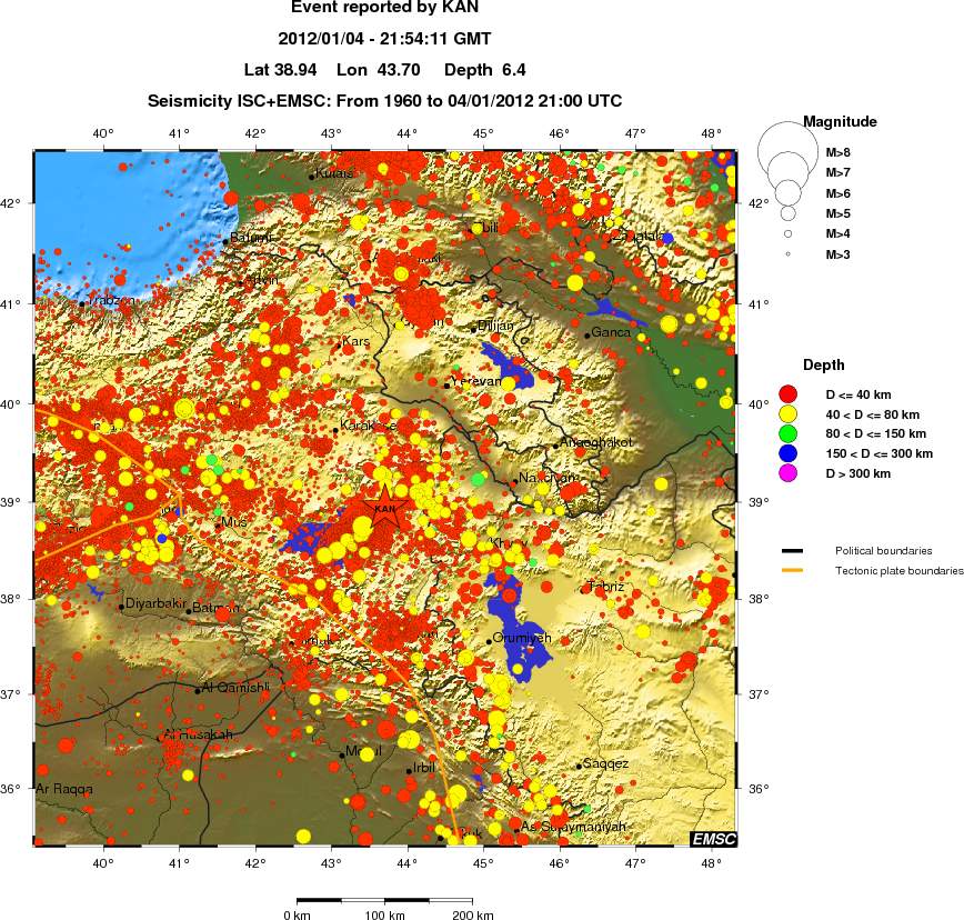 regional historical seismicity
