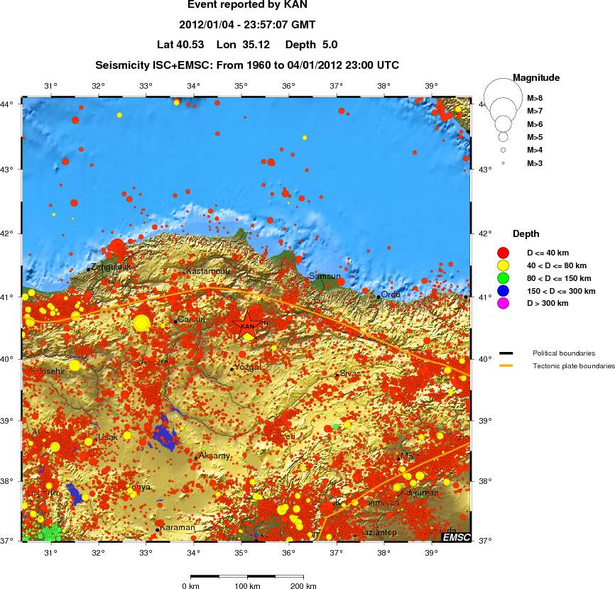 regional historical seismicity
