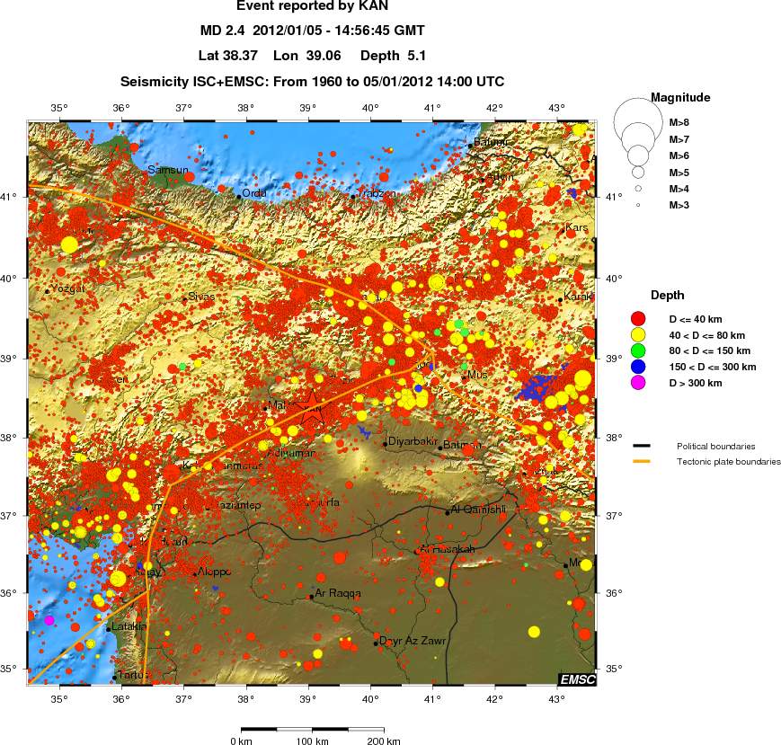 regional historical seismicity