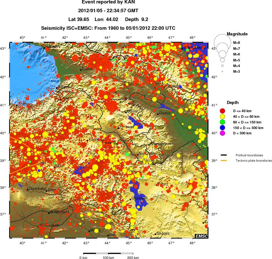regional historical seismicity