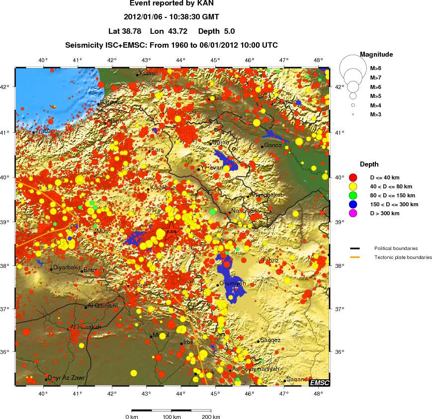 regional historical seismicity