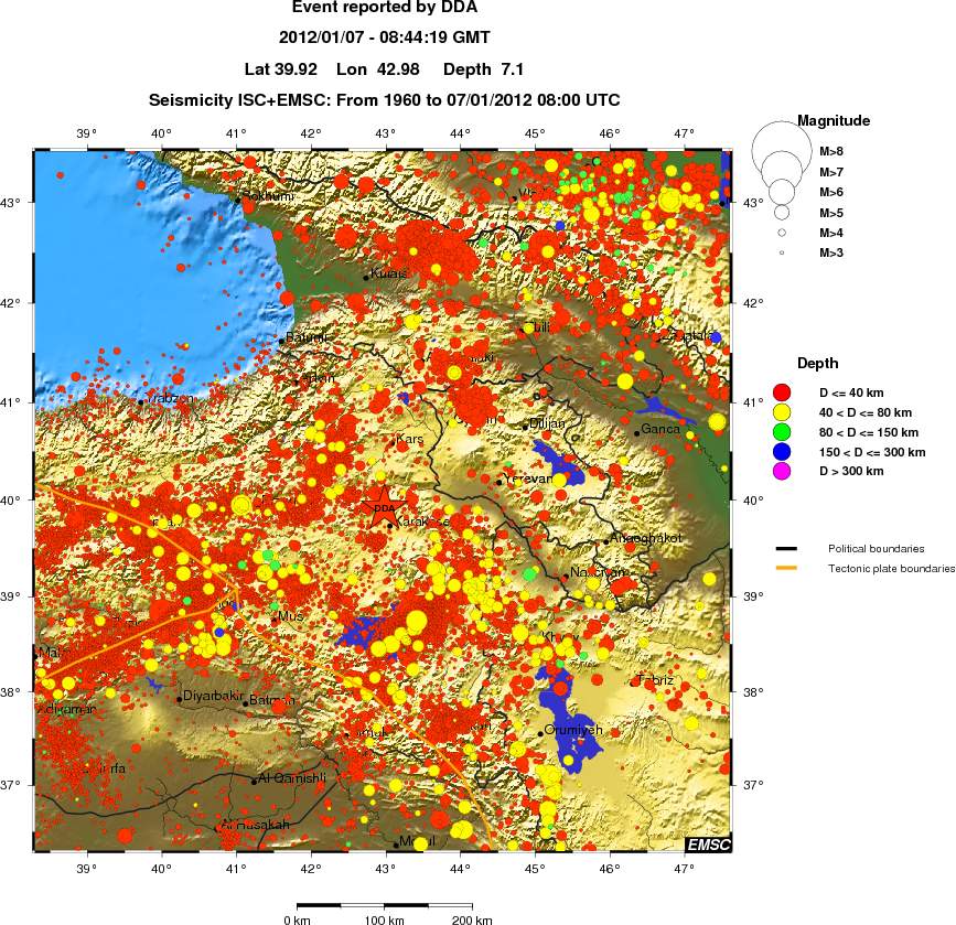 regional historical seismicity