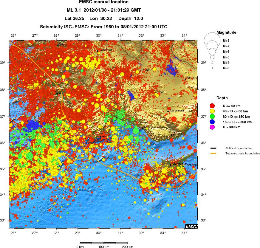 regional historical seismicity
