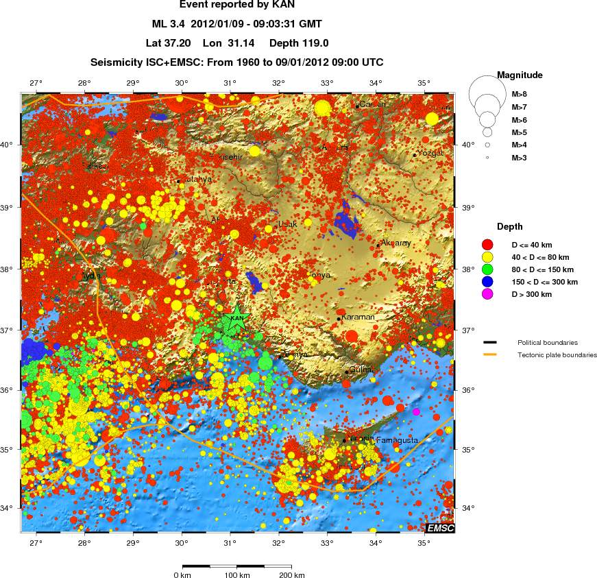 regional historical seismicity