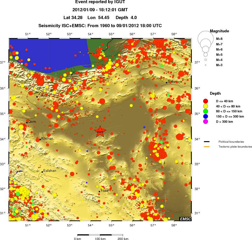 regional historical seismicity